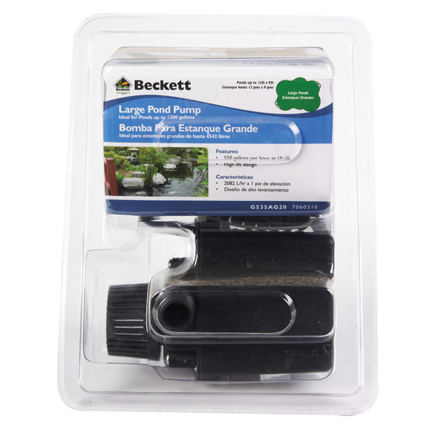 Beckett Pump Pond Black 550Gph 7301810